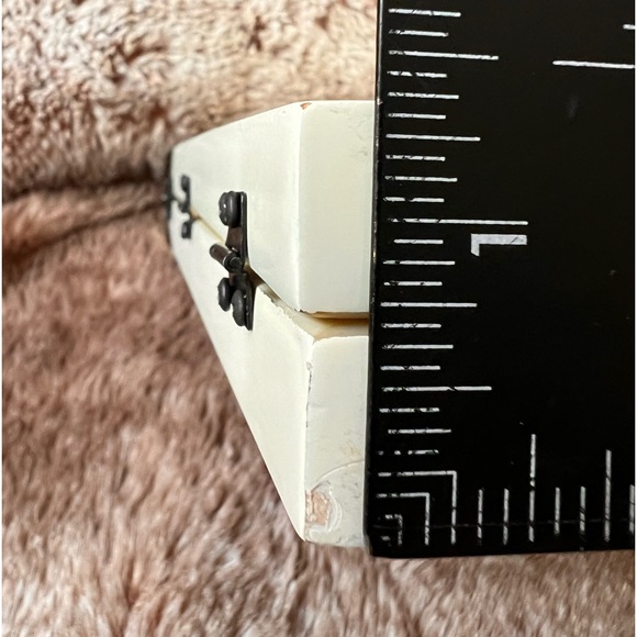 Natural Horn Hinged 4x6 Picture Dual Frame Home Table Decor Ivory Tan - Picture 17 of 17